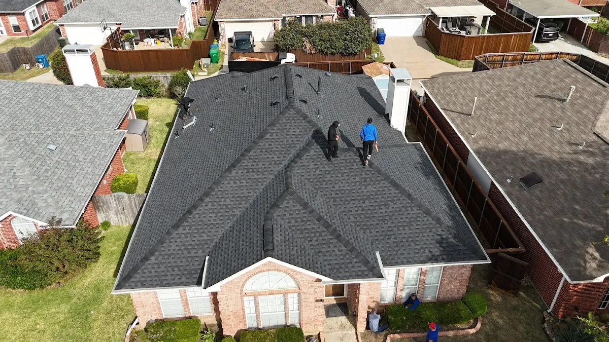 Slate & Tile Roof Repair work in progress on a Parkville property